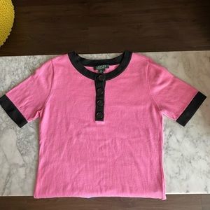 Pink Lauren Ralph Lauren short sleeved sweater top